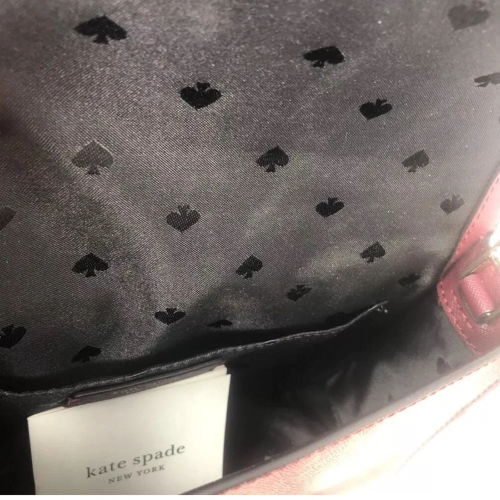 Kate Spade Black and Purple Crossbody Bag with Gold Chain‎